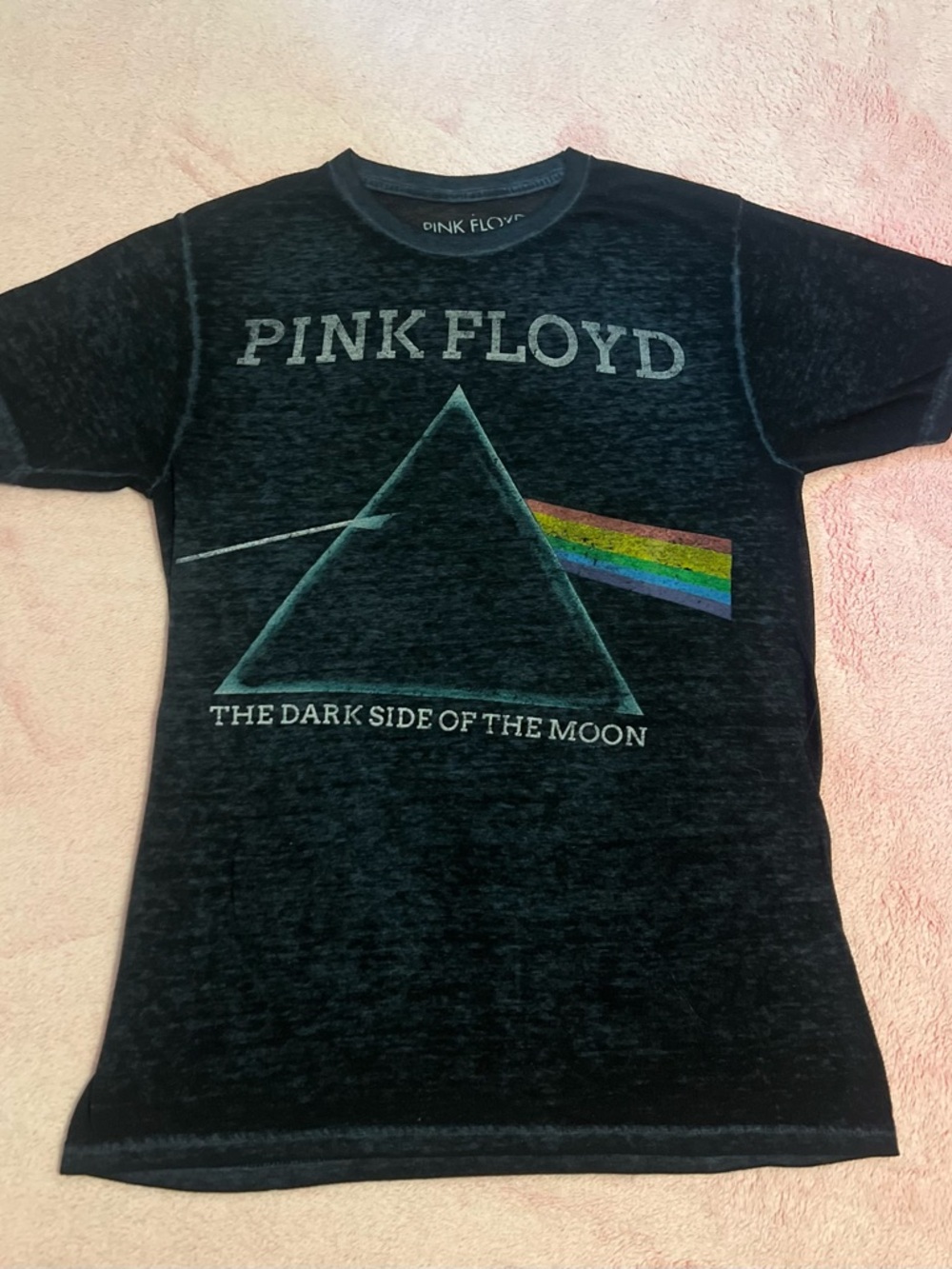 Pink Floyd Black 'Dark Side of the Moon' Short Sleeve Tee with Prism Graphic